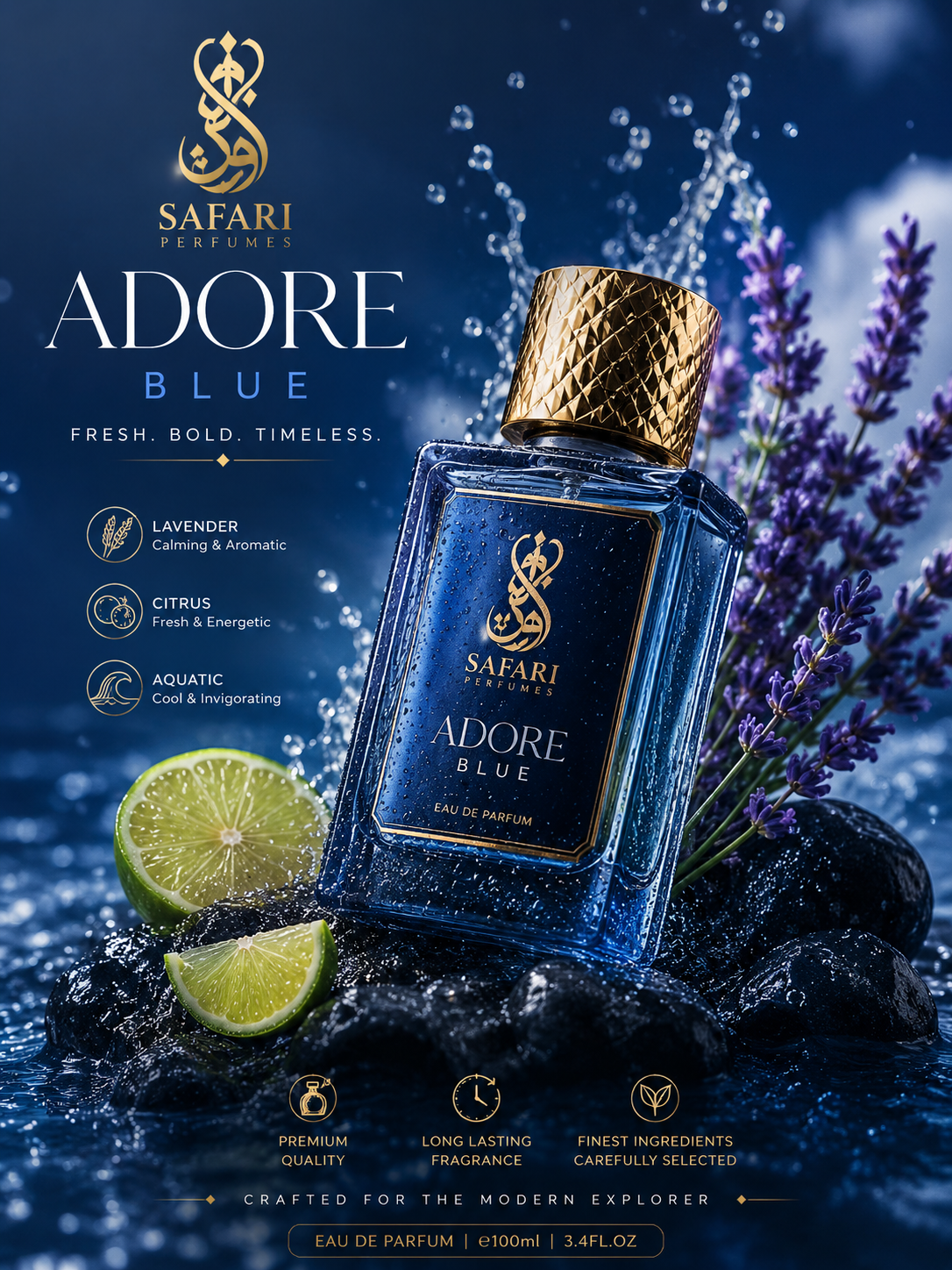 Luxury perfume bottles on velvet